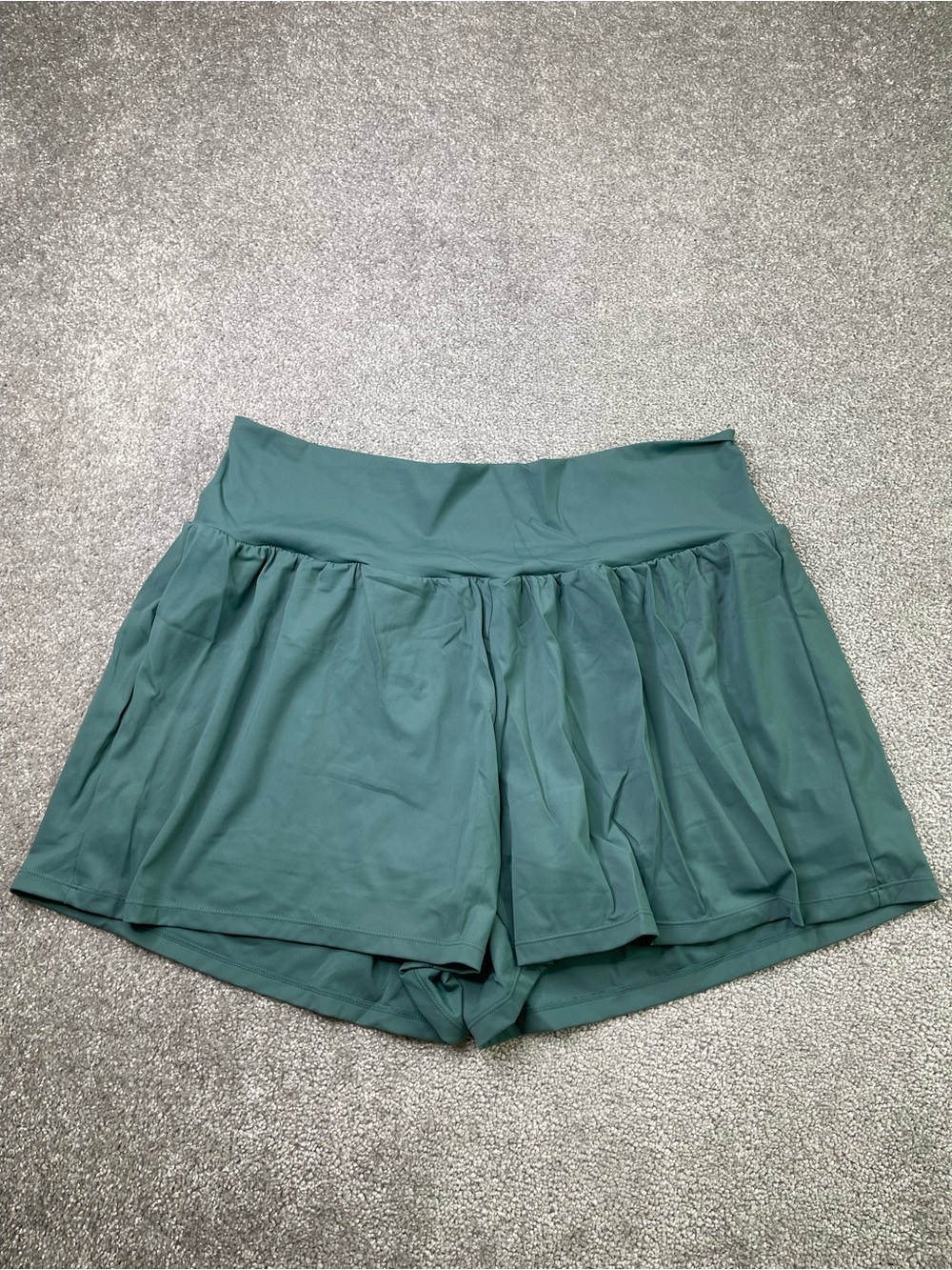 Halara Softlyzero Airy Shorts 2X Long Green High Rise Athletic Activewear